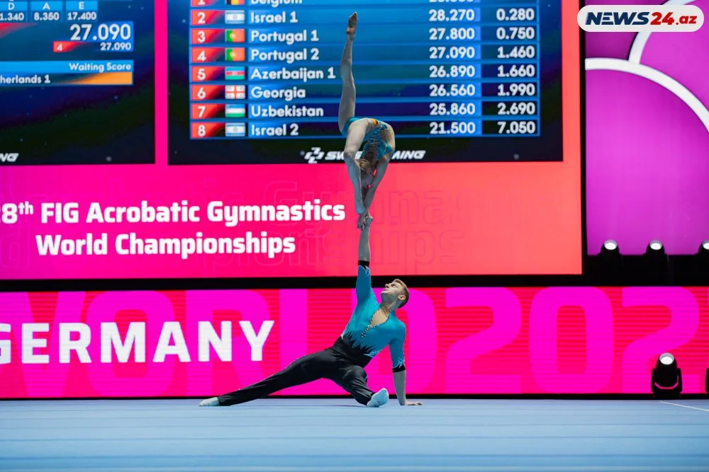 Bakıda Akrobatika gimnastikası üzrə 28-ci Dünya çempionatının ilk günü baş tutdu - FOTOLAR
