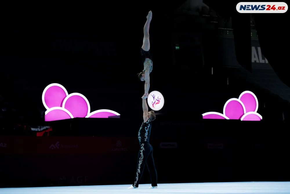 Bakıda Akrobatika gimnastikası üzrə 28-ci Dünya çempionatının ilk günü baş tutdu - FOTOLAR