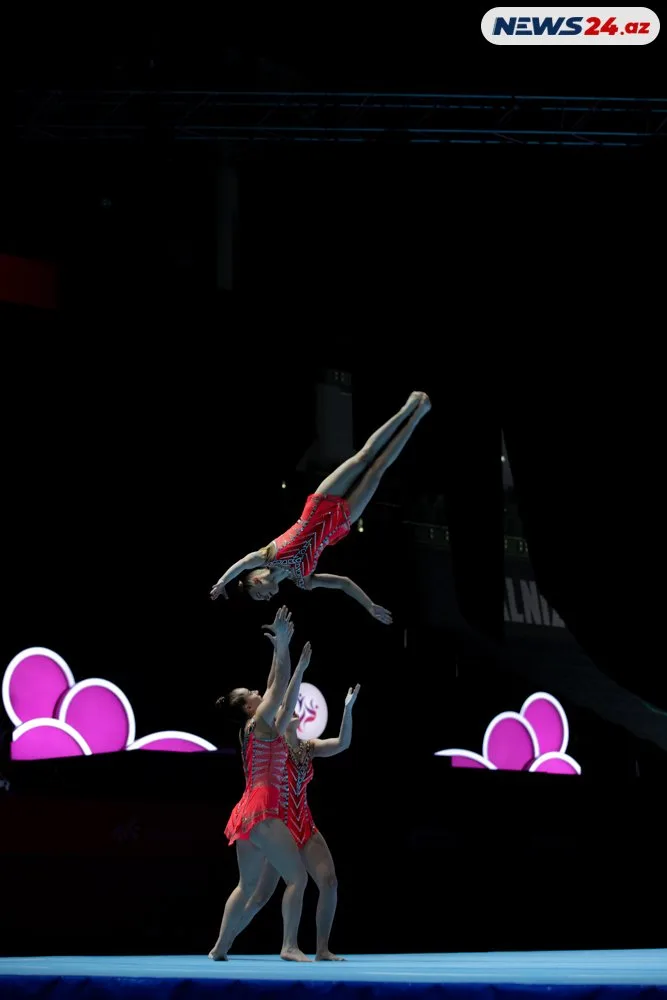Bakıda Akrobatika gimnastikası üzrə 28-ci Dünya çempionatının ilk günü baş tutdu - FOTOLAR