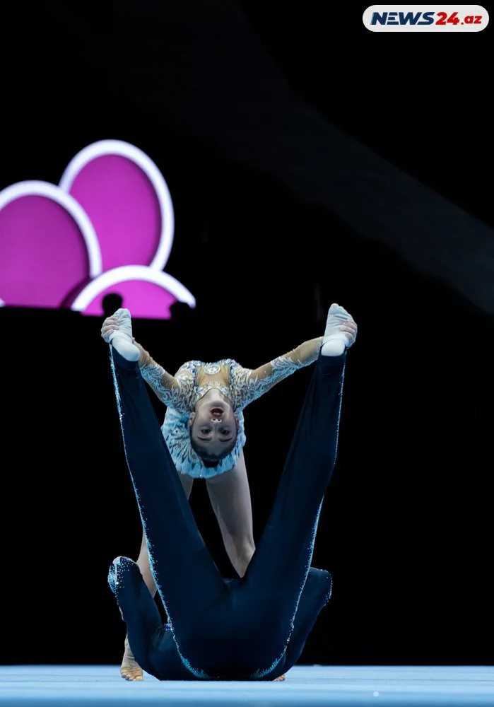 Bakıda Akrobatika gimnastikası üzrə 28-ci Dünya çempionatının ilk günü baş tutdu - FOTOLAR