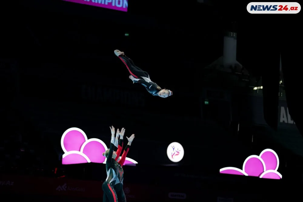 Bakıda Akrobatika gimnastikası üzrə 28-ci Dünya çempionatının ilk günü baş tutdu - FOTOLAR