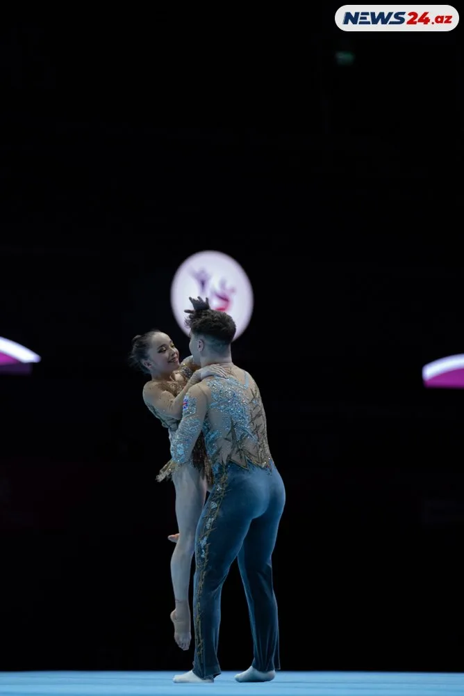 Bakıda Akrobatika gimnastikası üzrə 28-ci Dünya çempionatının ilk günü baş tutdu - FOTOLAR