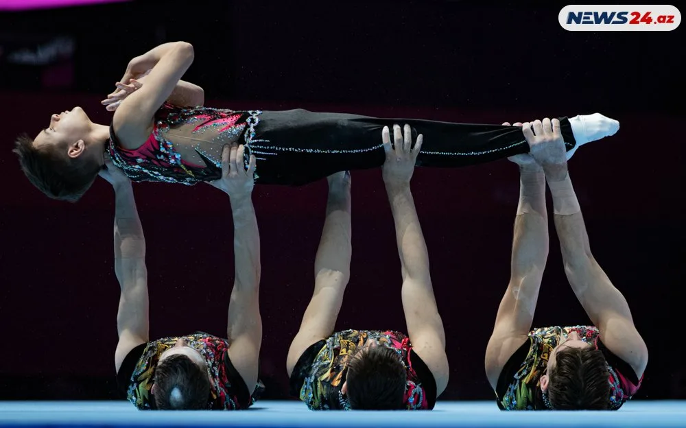 Bakıda Akrobatika gimnastikası üzrə 28-ci Dünya çempionatının ilk günü baş tutdu - FOTOLAR