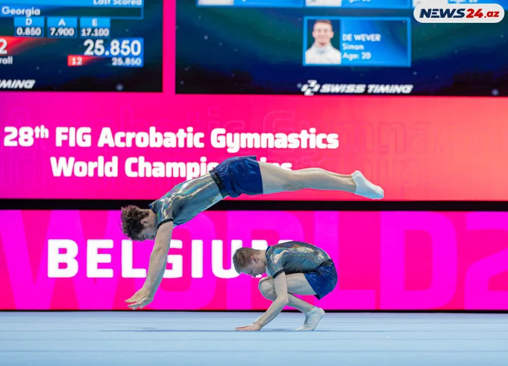 Bakıda Akrobatika gimnastikası üzrə 28-ci Dünya çempionatının ilk günü baş tutdu - FOTOLAR
