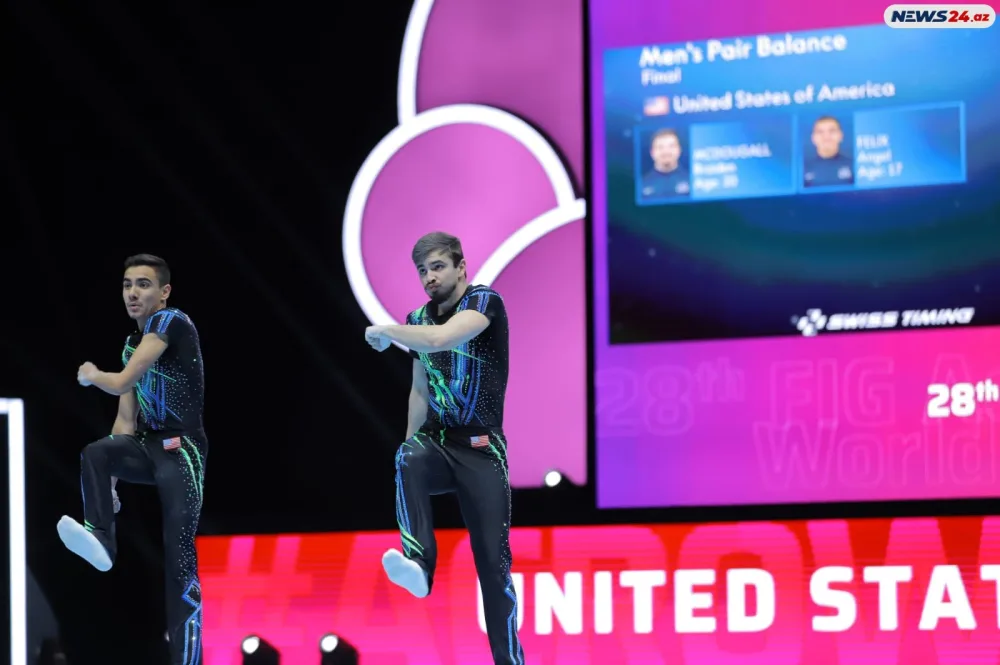 Bakıda akrobatika gimnastikası üzrə 28-ci dünya çempionatının final günü oldu - FOTOLAR