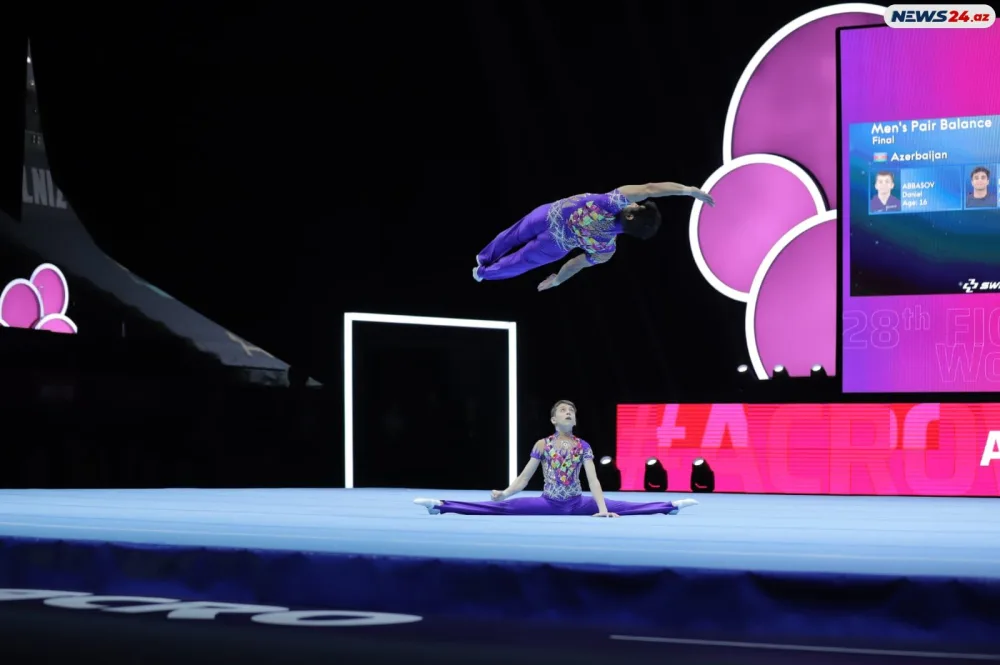 Bakıda akrobatika gimnastikası üzrə 28-ci dünya çempionatının final günü oldu - FOTOLAR