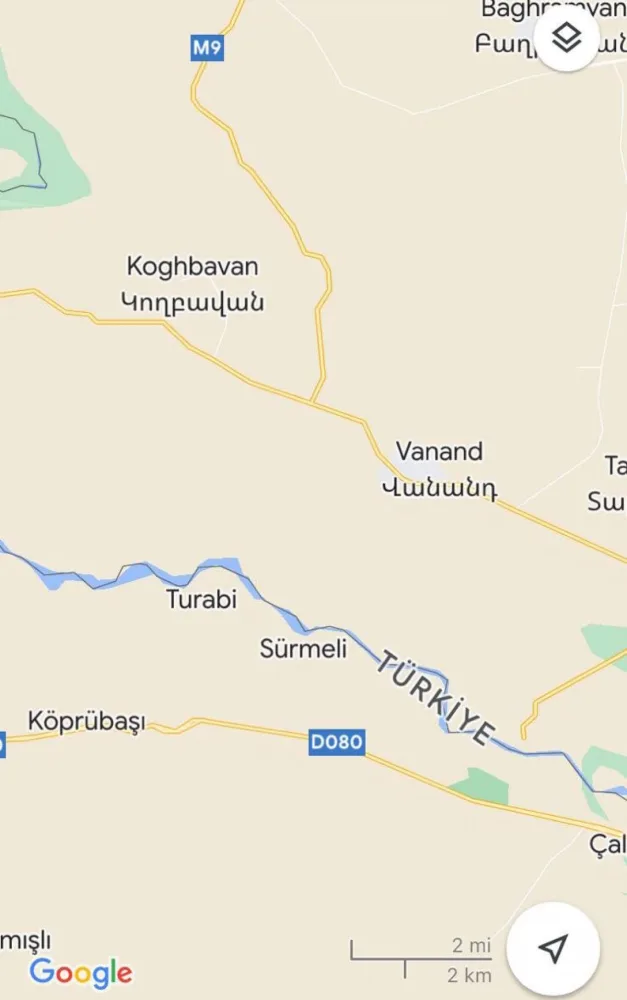 Türkiyə-Ermənistan sərhədində yanğın - FOTO