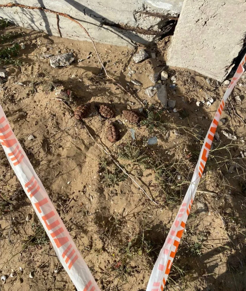 Bakıda 4 əl qumbarası tapıldı - VİDEO/FOTO