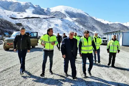 Murovdağ tunelində 1 km-dən artıq qazma işləri aparılıb - VİDEO/FOTO
