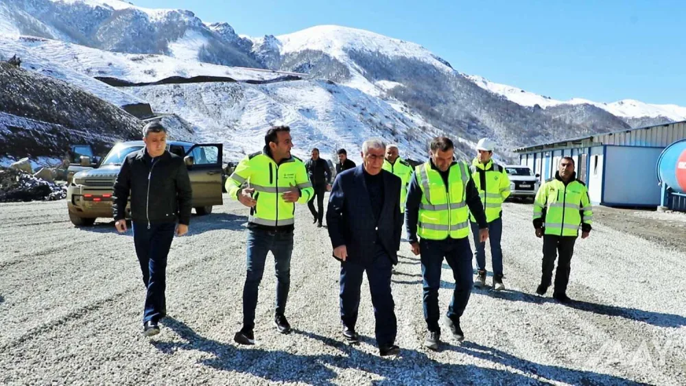 Murovdağ tunelində 1 km-dən artıq qazma işləri aparılıb - VİDEO/FOTO