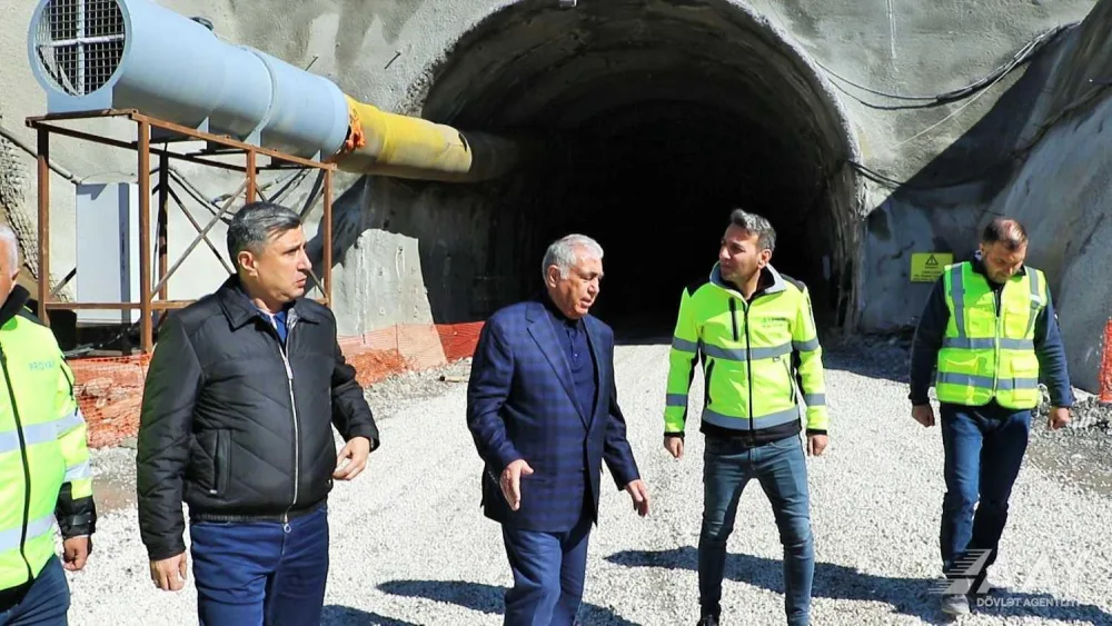 Murovdağ tunelində 1 km-dən artıq qazma işləri aparılıb - VİDEO/FOTO