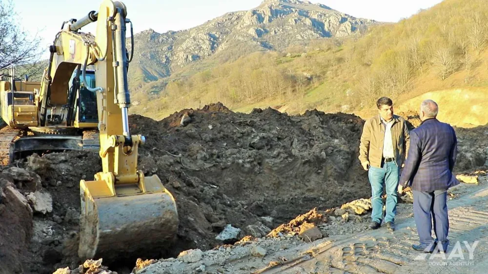 Murovdağ tunelində 1 km-dən artıq qazma işləri aparılıb - VİDEO/FOTO