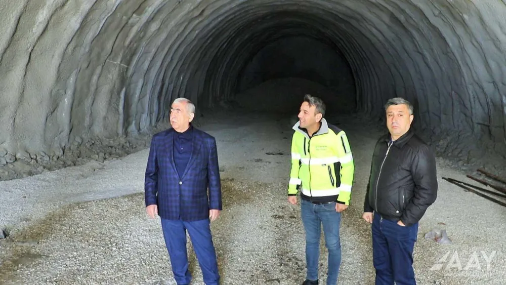 Murovdağ tunelində 1 km-dən artıq qazma işləri aparılıb - VİDEO/FOTO
