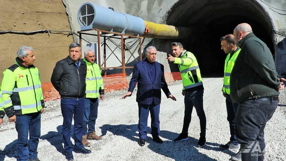 Murovdağ tunelində 1 km-dən artıq qazma işləri aparılıb - VİDEO/FOTO