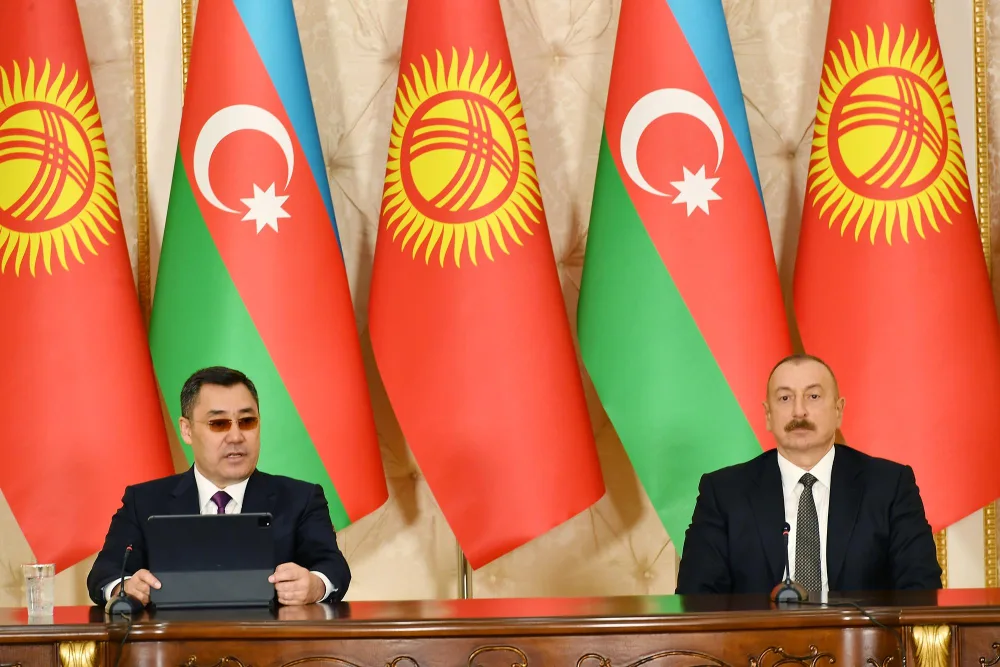 İlham Əliyev və Japarov mətbuata bəyanatlarla çıxış etdilər - FOTO - YENİLƏNİB