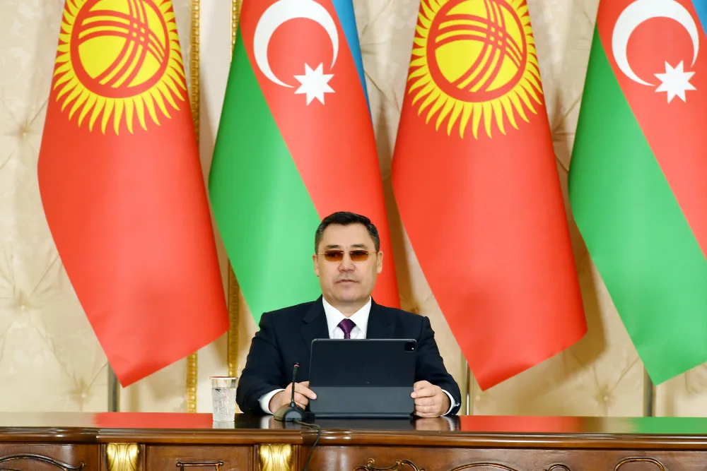 İlham Əliyev və Japarov mətbuata bəyanatlarla çıxış etdilər - FOTO - YENİLƏNİB