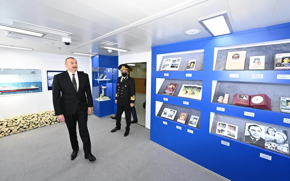 Prezident “Zərifə Əliyeva” gəmisinin istismara verilməsi mərasimində - FOTO - YENİLƏNİB