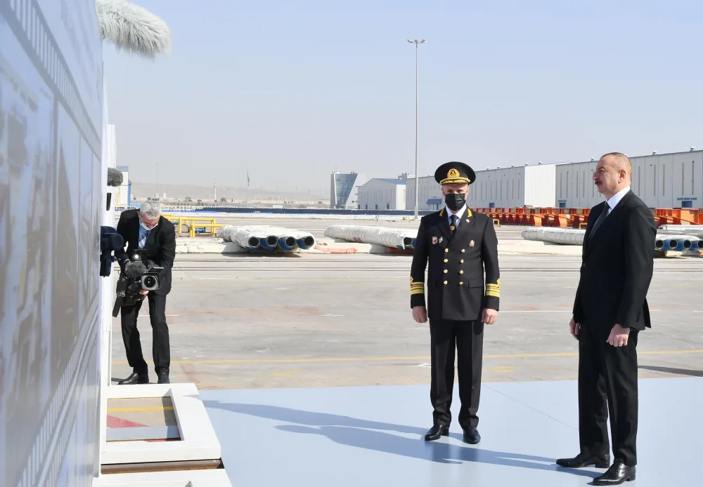 Prezident “Zərifə Əliyeva” gəmisinin istismara verilməsi mərasimində - FOTO - YENİLƏNİB