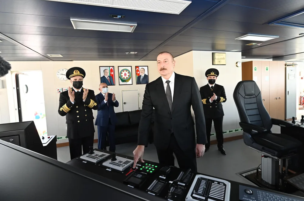 Prezident “Zərifə Əliyeva” gəmisinin istismara verilməsi mərasimində - FOTO - YENİLƏNİB