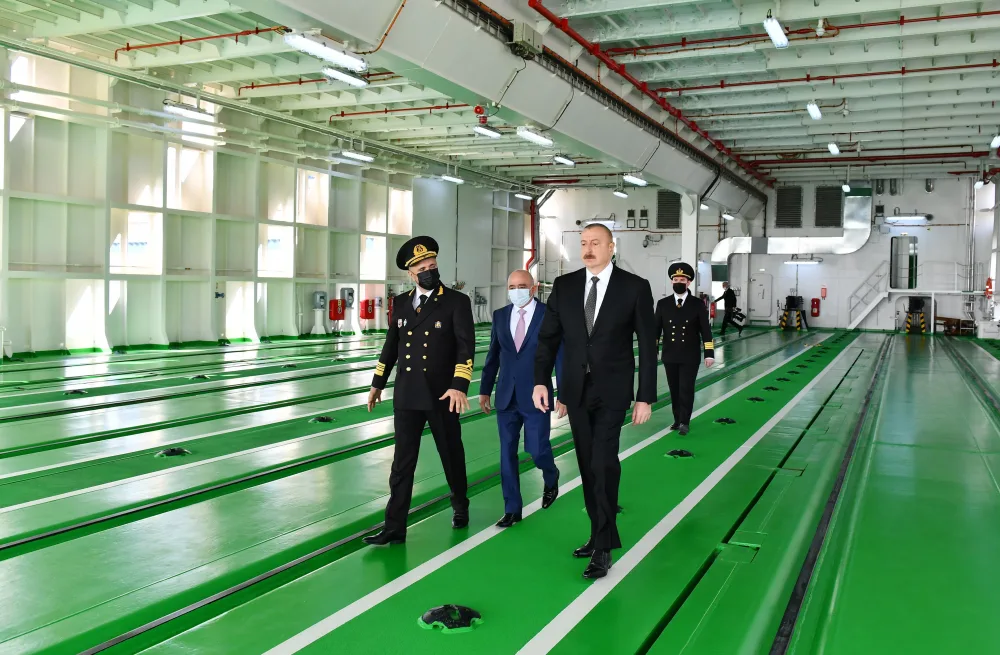 Prezident “Zərifə Əliyeva” gəmisinin istismara verilməsi mərasimində - FOTO - YENİLƏNİB