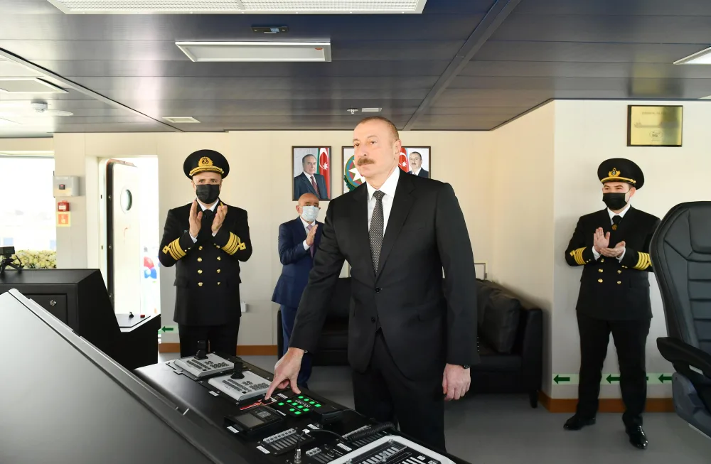 Prezident “Zərifə Əliyeva” gəmisinin istismara verilməsi mərasimində - FOTO - YENİLƏNİB