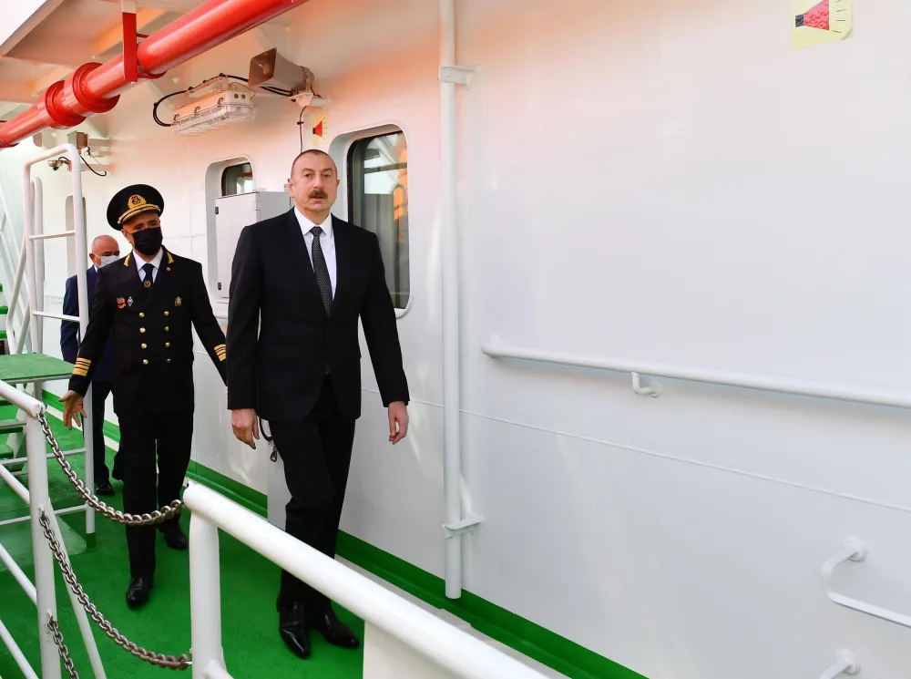 Prezident “Zərifə Əliyeva” gəmisinin istismara verilməsi mərasimində - FOTO - YENİLƏNİB