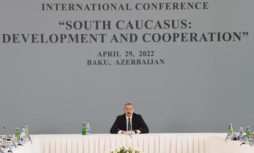 İlham Əliyev beynəlxalq konfransda iştirak edir - CANLI