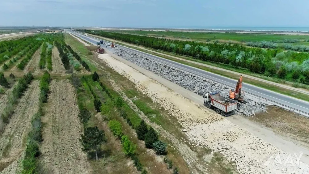 Bakı-Quba-Rusiya yolunda təmir-bərpa işlərinə BAŞLANILDI - VİDEO/FOTO