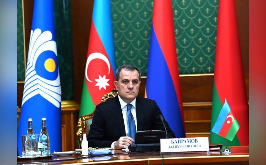 Ceyhun Bayramov MDB XİN başçıları Şurasının iclasında çıxış etdi - FOTO