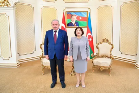 Sahibə Qafarova Mustafa Şentop ilə görüşdü