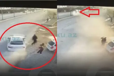 Bakıda sürücü idarəetməni itirdi: - Piyadalar son anda ölümdən xilas oldular - VİDEO