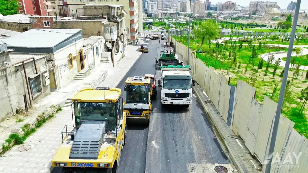 Bu küçələr yenidən qurulur - FOTO/VİDEO