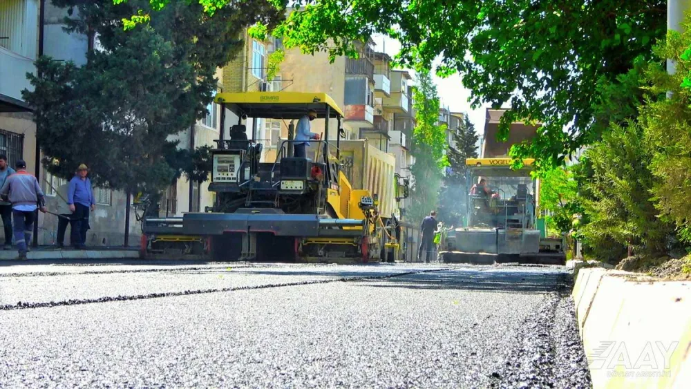 Bakının Tofiq Abbasov küçəsi əsaslı təmir edilir - FOTO/VİDEO