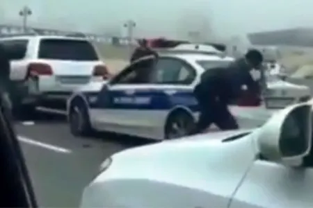 Azərbaycanda polisin avtomobilini qaçıran şəxs tutuldu - CİNAYƏT İŞİ AÇILDI