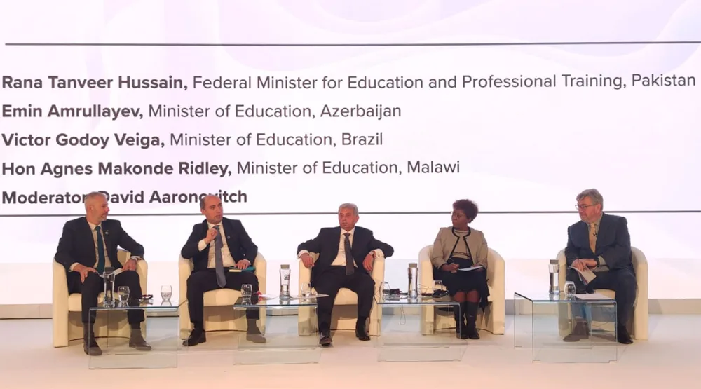 Təhsil naziri Dünya Təhsil Forumunda çıxış etdi - -FOTO