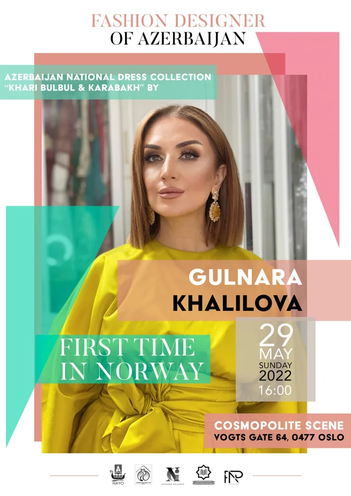 Norveçdə Gülnarə Xəlilovanın "Xarıbülbül və Qarabağ" milli geyim kolleksiyası nümayiş olunacaq