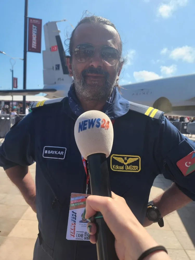 Türk pilot: "Bizi bu qədər könüldən sevən xalqla qarşılaşmaqdan çox məmnunuq" - VİDEO