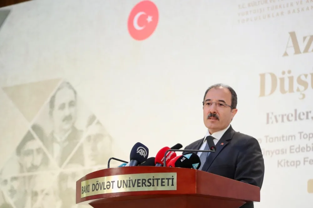 Türkiyənin sənaye və texnologiya naziri BDU-da “Azərbaycan düşüncə tarixi” kitabının təqdimatında iştirak etdi - -FOTO