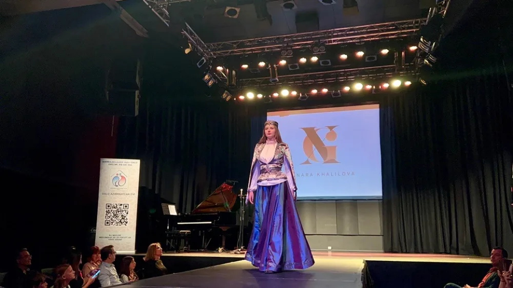 Gülnarə Xəlilovanın "Xarıbülbül və Qarabağ" milli geyim kolleksiyası Norveçdə nümayiş olundu – - FOTO - VİDEO