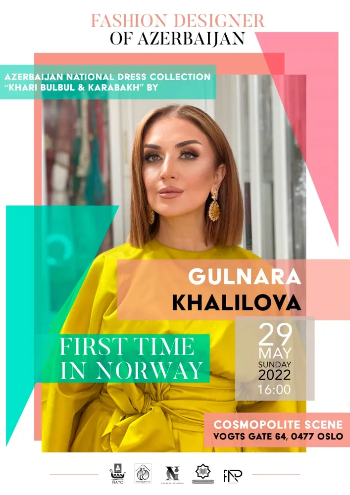 Gülnarə Xəlilovanın "Xarıbülbül və Qarabağ" milli geyim kolleksiyası Norveçdə nümayiş olundu – - FOTO - VİDEO