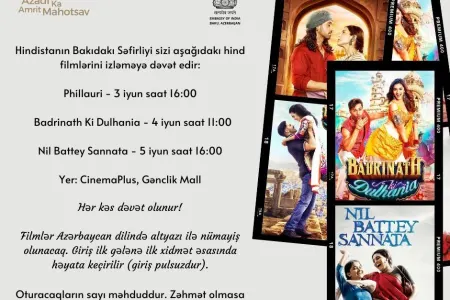 Bakıda hind filmləri nümayiş olunacaq