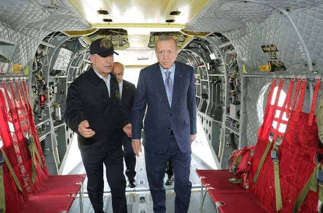 Ərdoğan Azərbaycan hərbçilərinin qatıldığı təlimi izləyir - FOTO
