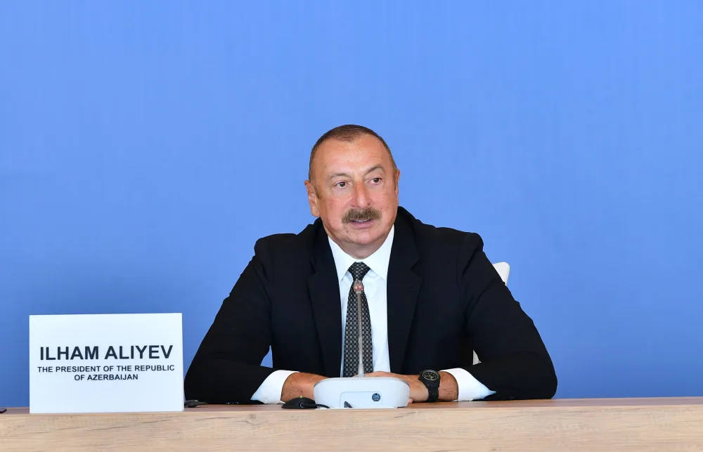 İlham Əliyev IX Qlobal Bakı Forumunda çıxış edib