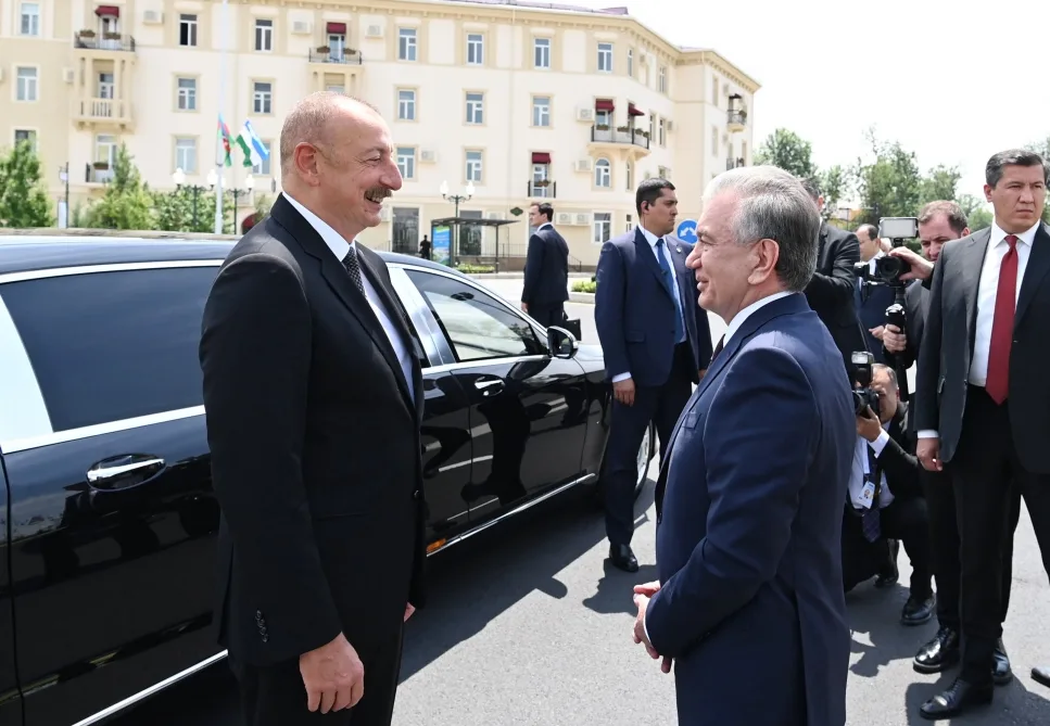 Prezidentlər Daşkənddə Heydər Əliyev Meydanının açılışını etdilər - YENİLƏNİB - FOTO