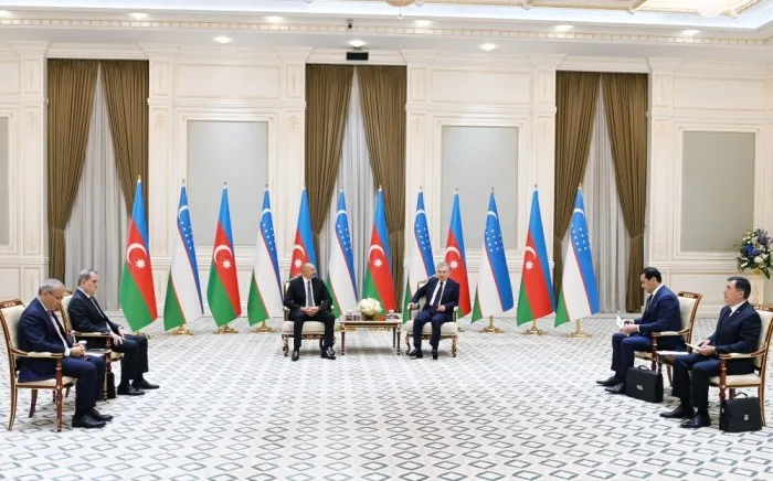 İlham Əliyevin Şavkat Mirziyoyevlə görüşü olub - FOTO