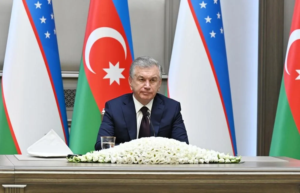 Azərbaycan və Özbəkistan prezidentləri mətbuata bəyanatlarla çıxış ediblər
