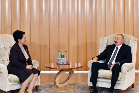 Prezident İlham Əliyev Özbəkistan Senatının sədrini qəbul etdi - YENİLƏNİB