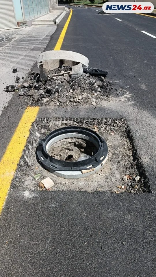 3 gün əvvəl asfalt çəkdilər, bu gün sökdülər - -SƏBƏB-FOTO/VİDEO