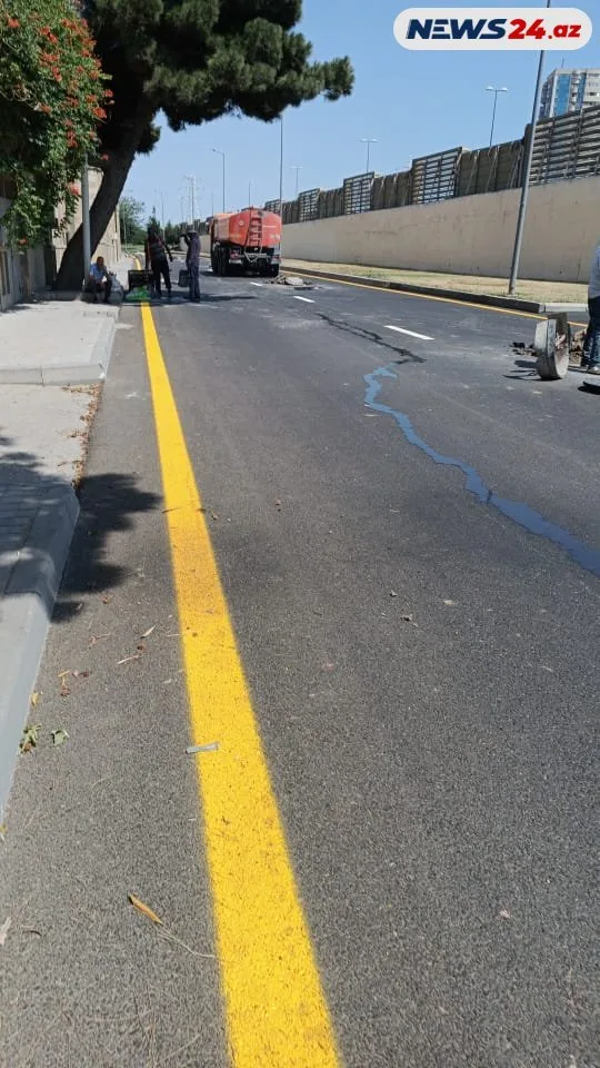 3 gün əvvəl asfalt çəkdilər, bu gün sökdülər - -SƏBƏB-FOTO/VİDEO