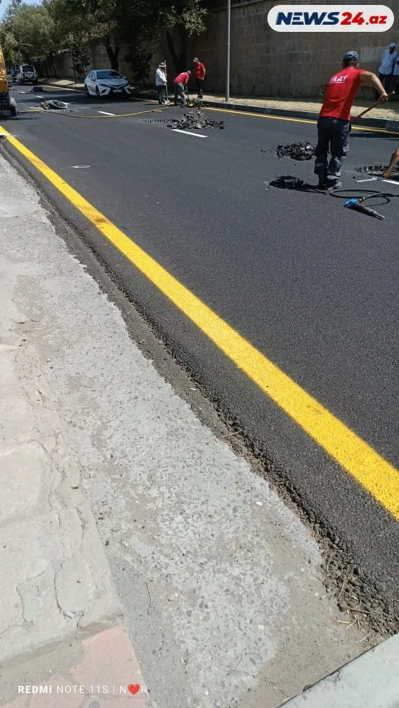3 gün əvvəl asfalt çəkdilər, bu gün sökdülər - -SƏBƏB-FOTO/VİDEO